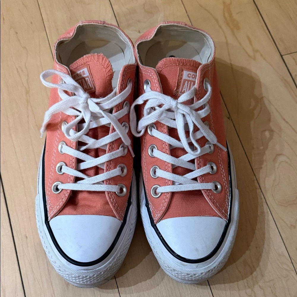 Converse Sneakers in Peach and White